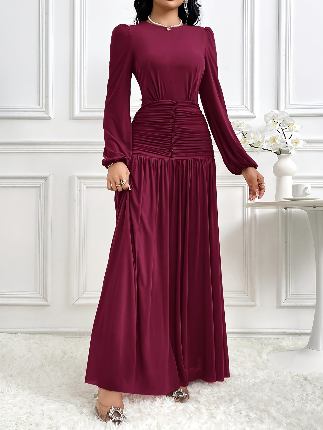 long sleeve t shirt dress womens The Shea Long Sleeve T-Shirt Dress 3 — L main image 1