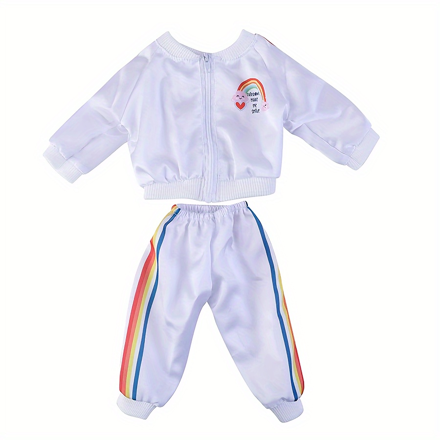 Set Of 2 Sporty Outfits For 18-inch American Dolls, Suitable For Dolls Measuring 43-45 Centimeters (doll Not Included)