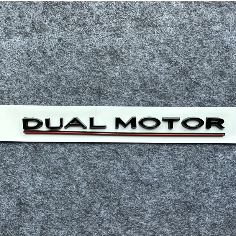 1 шт. наклейка з емблемою dual motor з abs пластику для багажника та бічної панелі автомобіля, вигравійний   літер для кастомізації транспортного засобу, декорування авто | сучасний вигляд | легке нанесення, автомобільні стікери 6