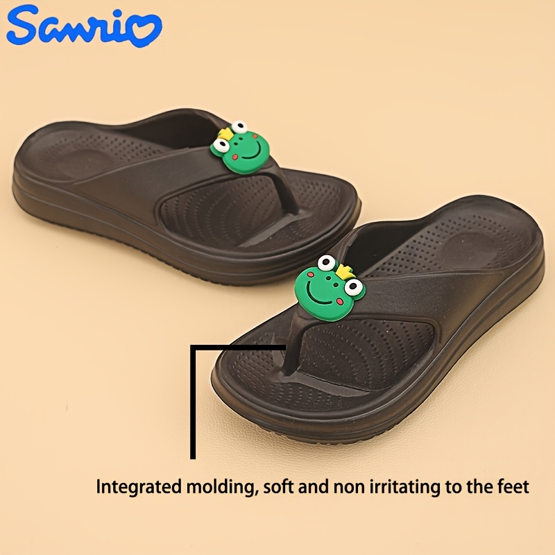     womens summer flip flops 4cm thick eva soft lightweight sandals with arch support non slip eva sole cartoon design for outdoor casual wear comfortable footwear   flipflops durable footwear Product details 1
