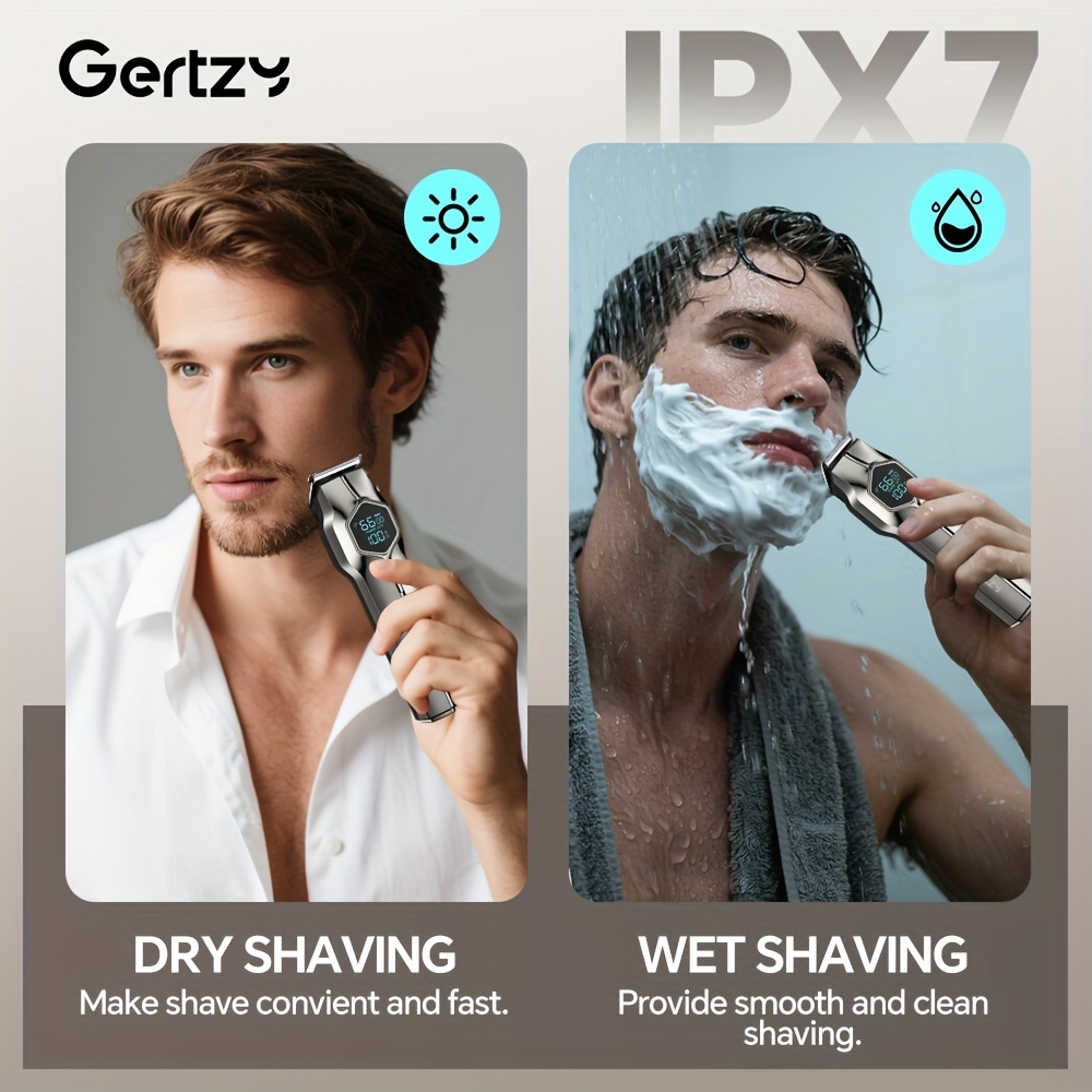 Ensemble de toilettage multifonctionnel 5-en-1 pour hommes, coupe de poils de nez | Soin du visage | Coupe de poils du corps, adapté à une utilisation à la fois sèche et humide pour les individus ou les stylistes, base magnétique rechargeable par USB, longue durée de la batterie, cadeau parfait !