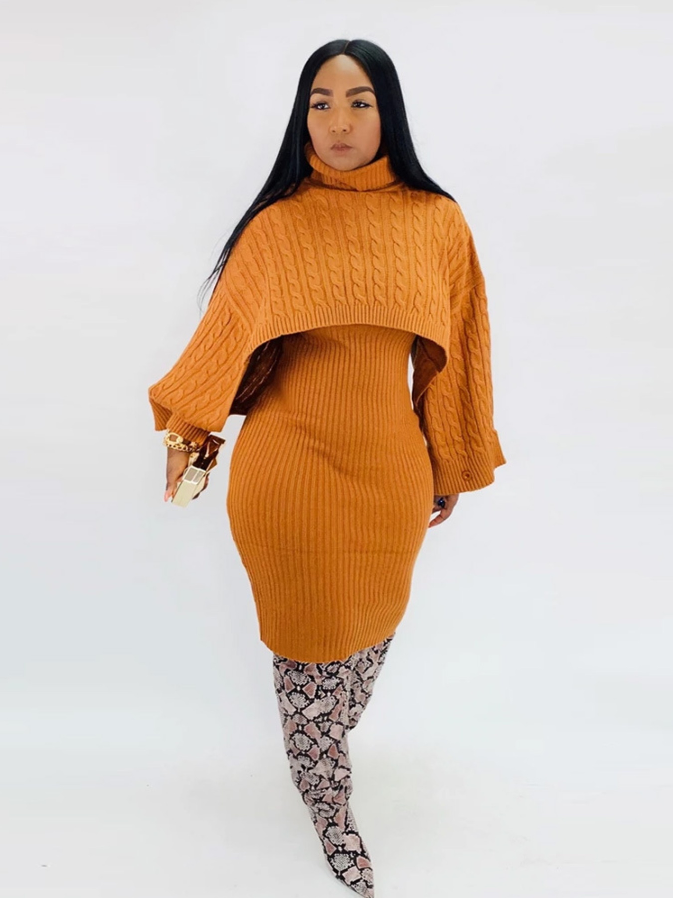 wine knit dress Wine Rib Knit Waist Tie Sweater Midi Dress main image 1