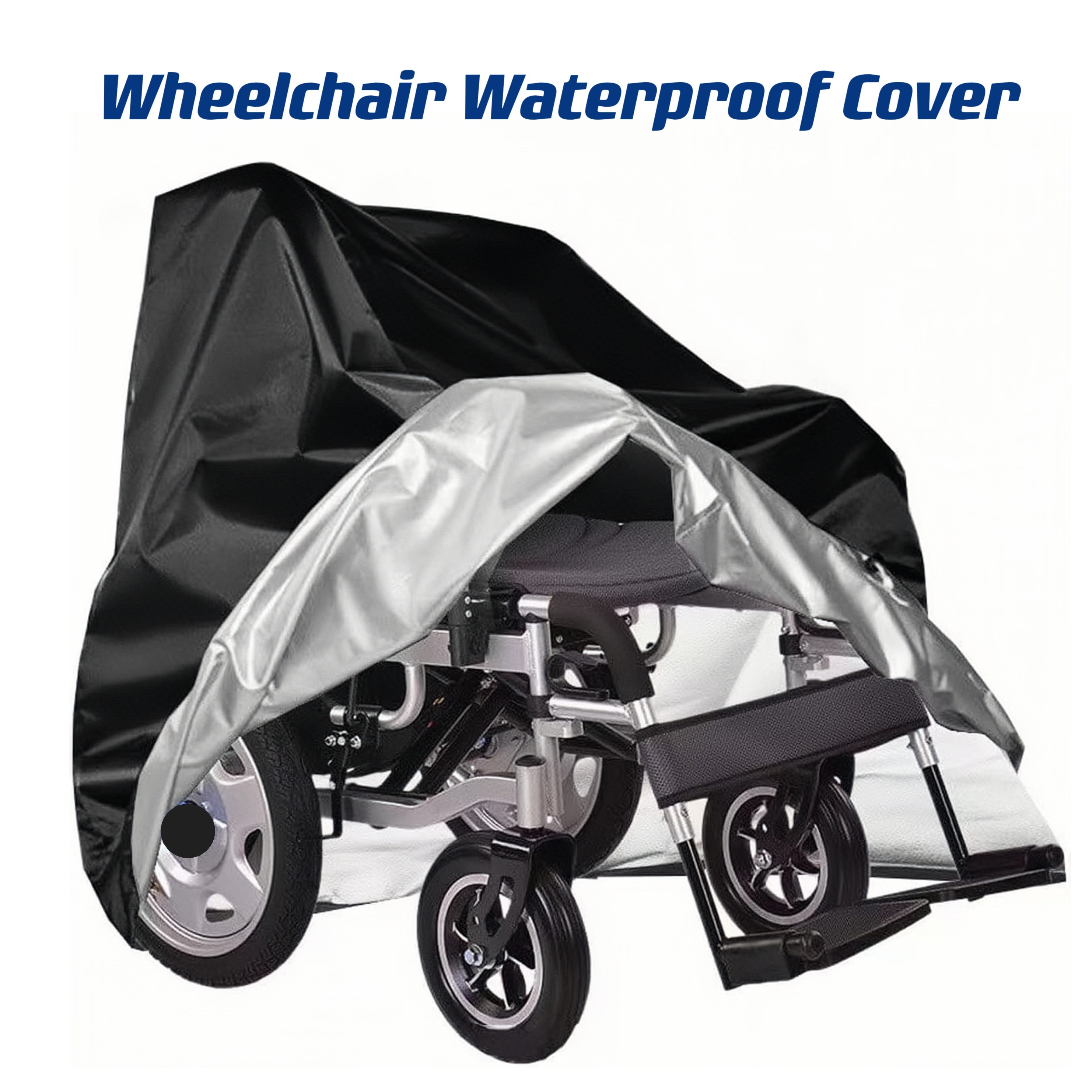 TEMU 1pc Electric Wheelchair Cover, 100x75x100cm, Heavy-duty, Weather-resistant, Uv Protection, Windproof, Snowproof, Waterproof Outdoor Mobility Scooter Cover With Elastic Hem