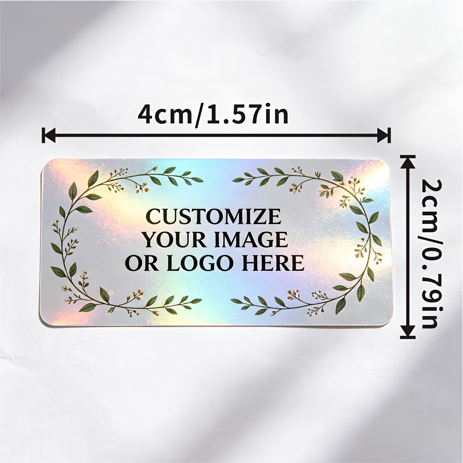 TEMU Custom Holographic Rectangle Stickers, Multiple Sizes |, Scratch & Tear Resistant, Strong Adhesive Anti-counterfeit Labels For Electronics