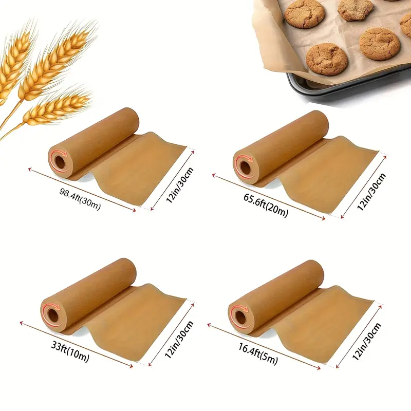 1 roll unbleached parchment paper non stick serrated cutter for baking cooking air fryer silicone oil resistant ideal for chicken fish vegetables more serrated nonstick paper Product details 2