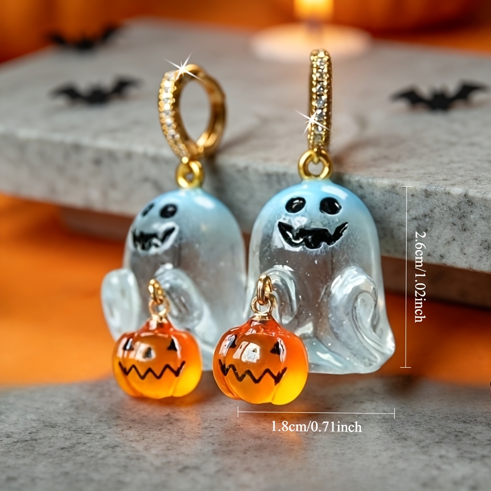 Women's Creative Halloween Pumpkin Pendant Earrings, Gothic Style