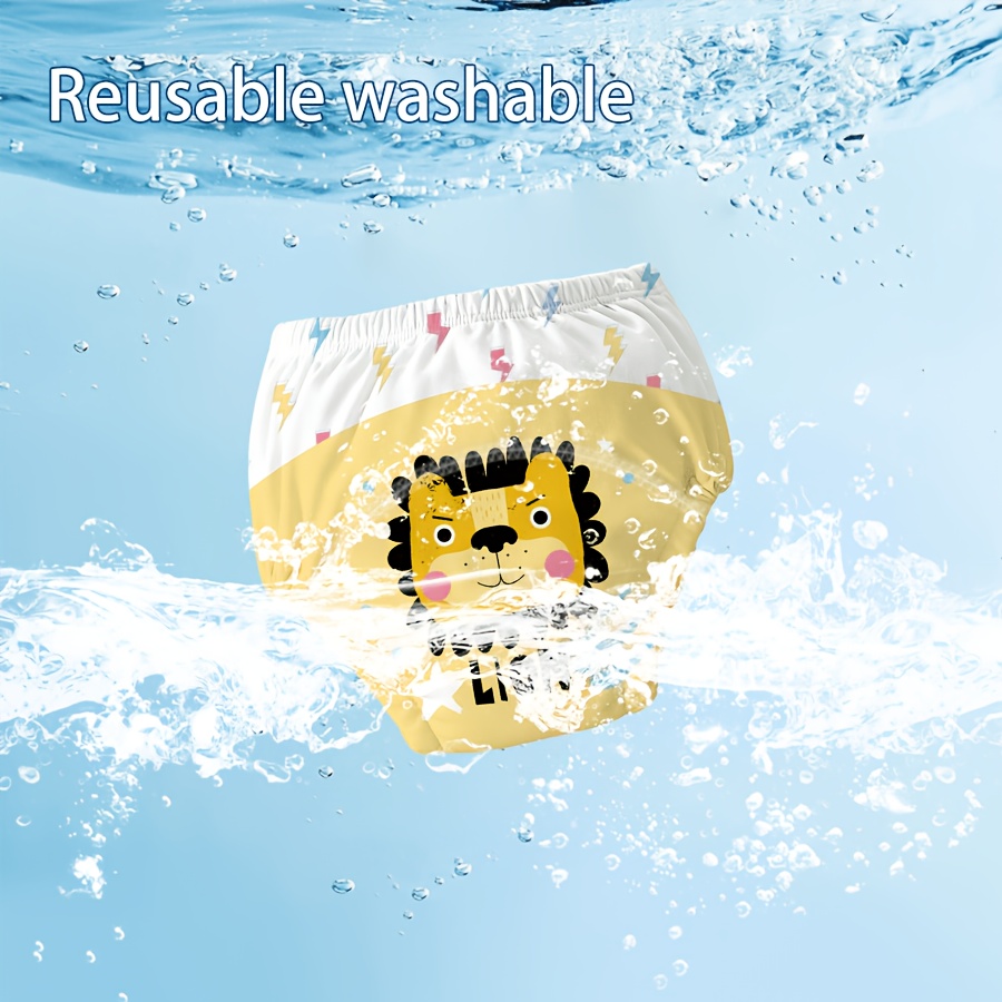 item picture 2pcs   casual learning training pants healing cartoon animal print gentle soothing elastic drawstring waistband contouring waistline soft smooth fabric close and   fitted cut suitable for  
