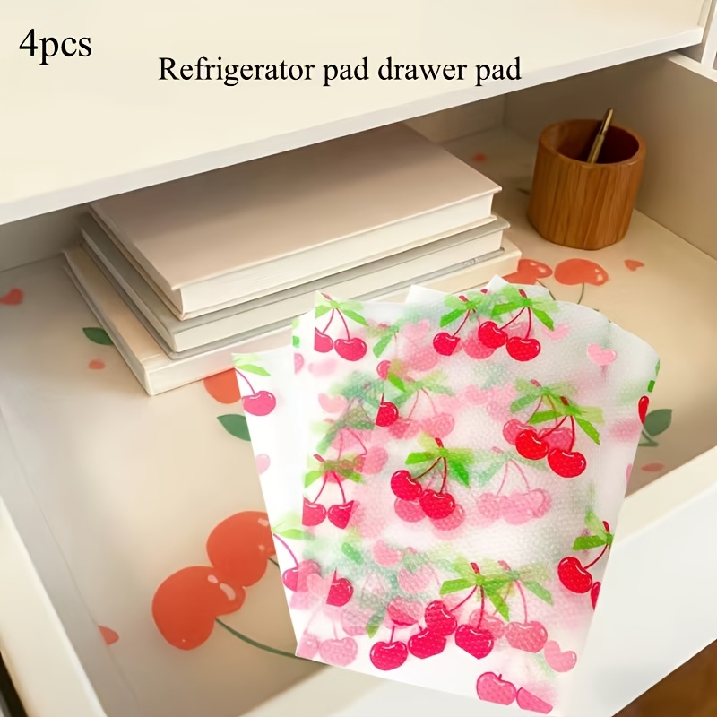 TEMU 4 Piezas de Forros para Refrigerador Premium, Antideslizantes, Impermeables, Lavables y Reutilizables, Hechos de Material EVA con Diseño de .