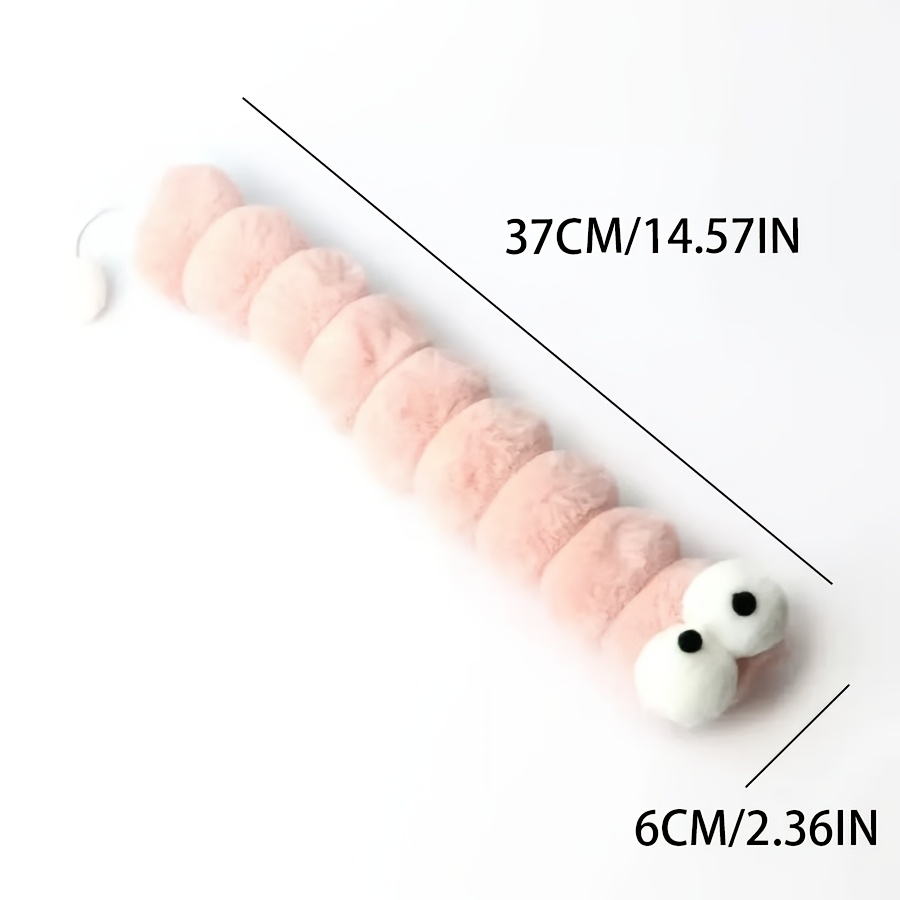 1pc   pink   caterpillar cat toy teasing molar bite soothing sleeping   supplies without battery Product details 5