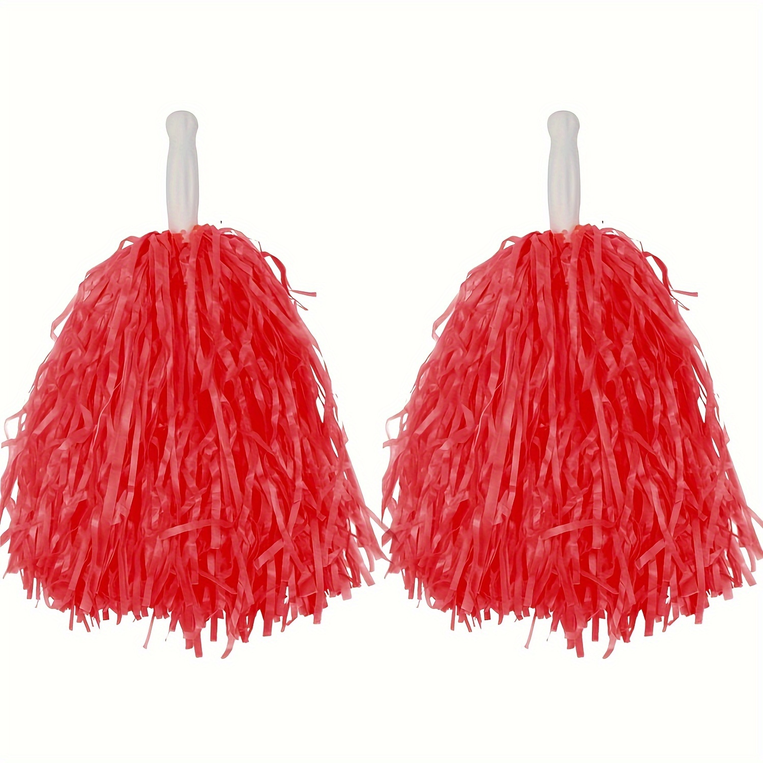 2pcs Pom Plastic Cheerleader Pom Poms With Handle For Sports Dance Party Performance