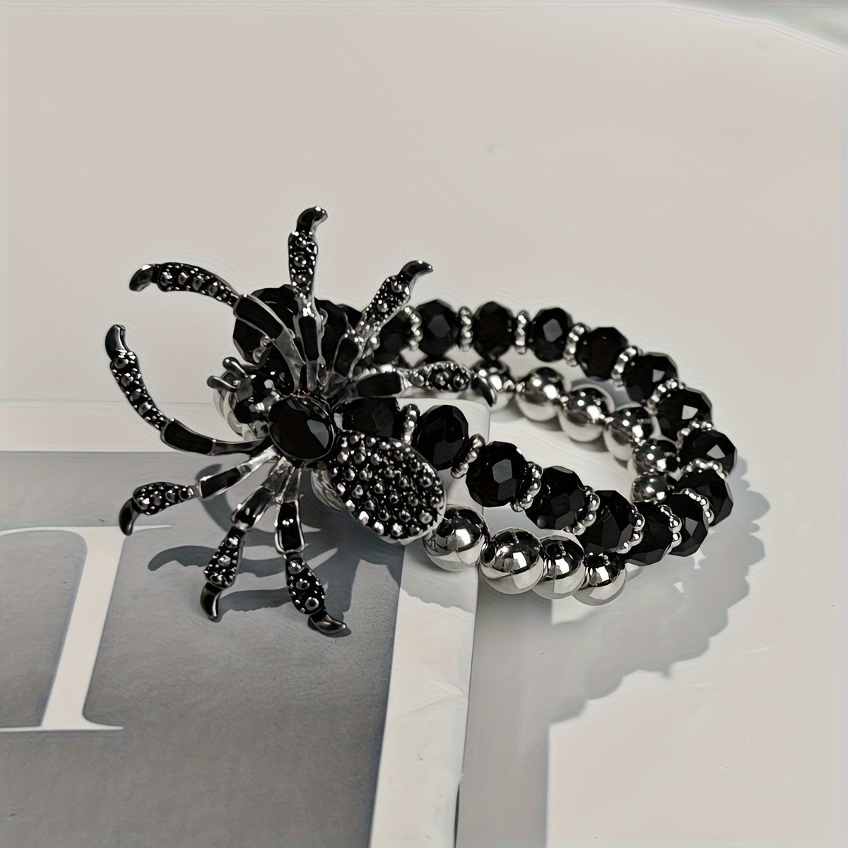 

Unique Spider Beaded Bracelet For - Uv Plated, , For Halloween &