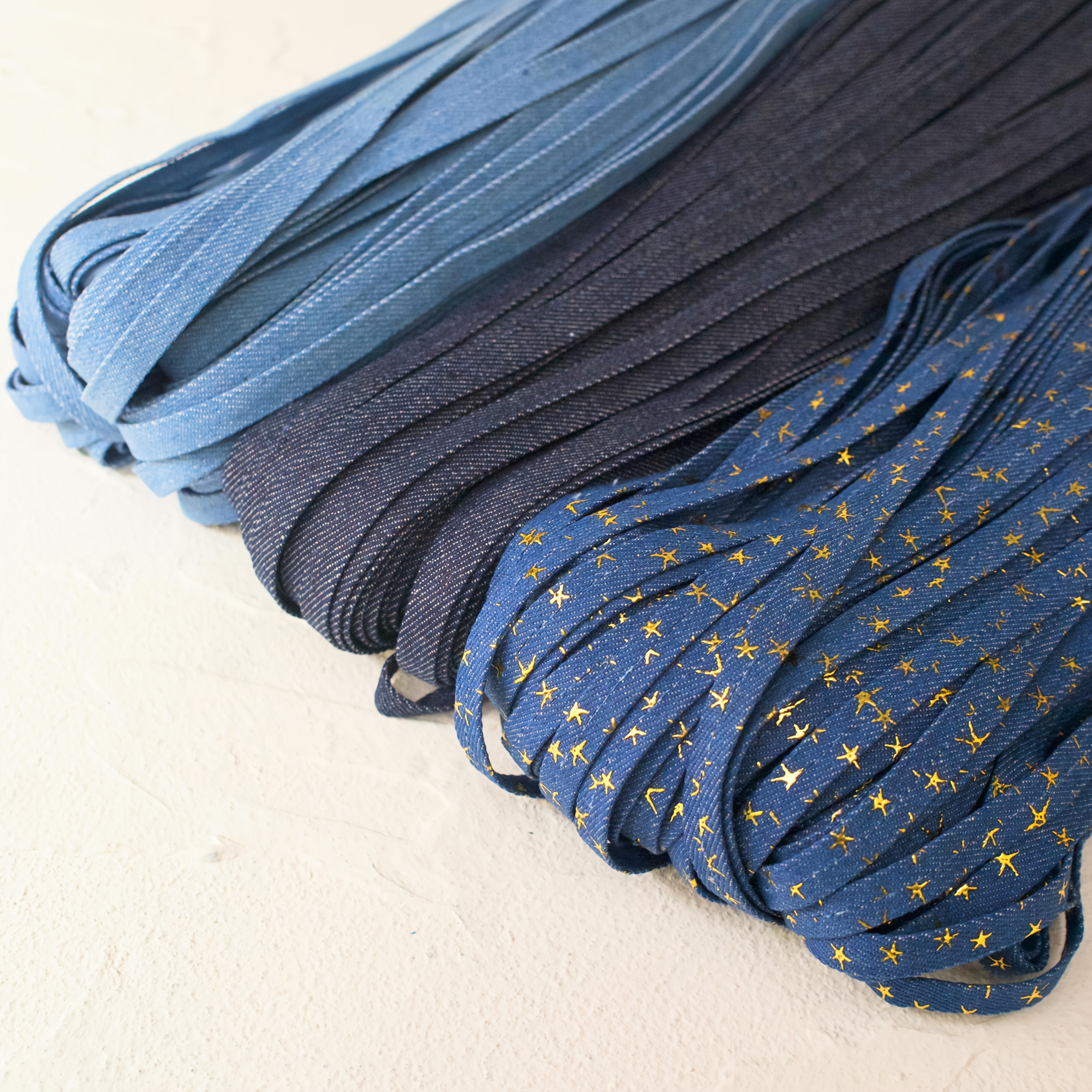 

5m Blue Denim Fabric Trim, 1cm Width, With , For Sewing, Crafts, And Diy Projects