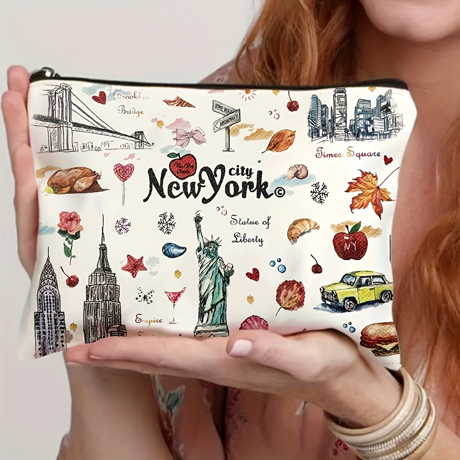 Cosmetic Travel Bag, Zippered Toiletry Pouch, Pencil Case, Organizer Bag, Ladies' Handbag, Perfect Gift For And Teachers