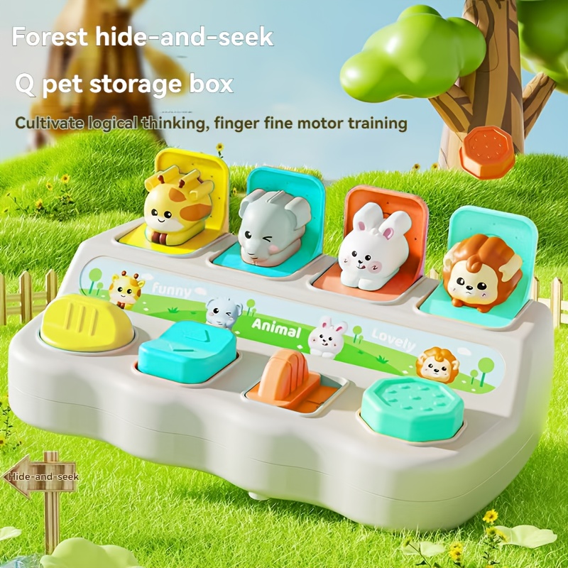 TEMU Fun Animal Hide-and-seek Fun, Children's Interactive Graphics Memory Training Toys, Educational And Touch Practice Games, Educational Games