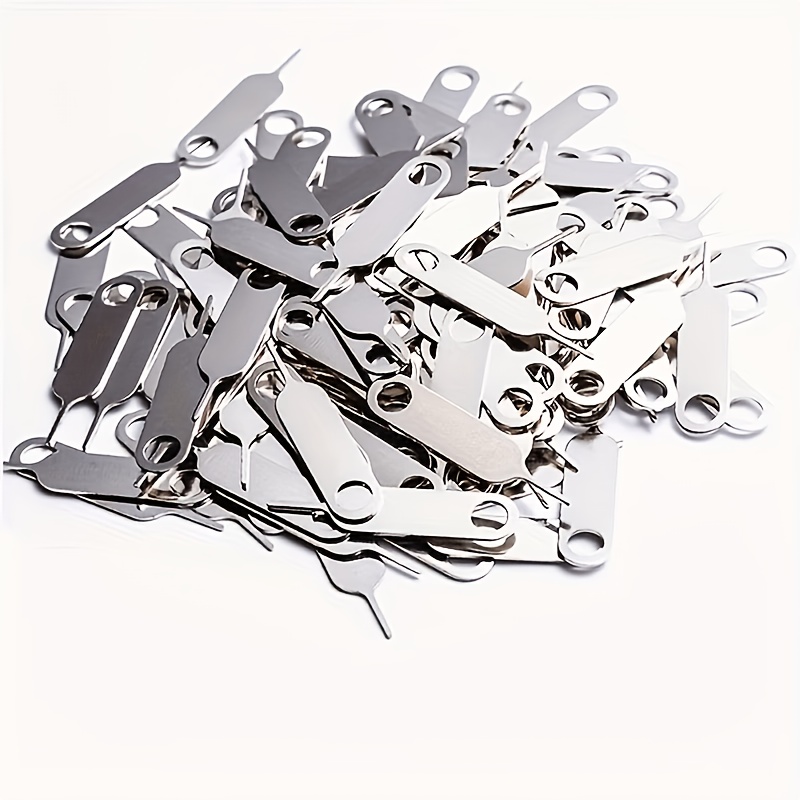TEMU A Set Of 100 High-quality Sim Card Pins With Extended Tips, Suitable For Various Mobile Phones, Portable And Universal Type
