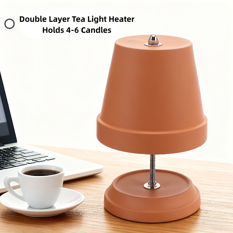 Image of 1 Set Tea Light Oven Radiator For Desk, Creative Double-walled Tealight Candle Holder Heater For Living Room Garden, Tea Light Candle Can Hold For Up To 4-6 Candles
