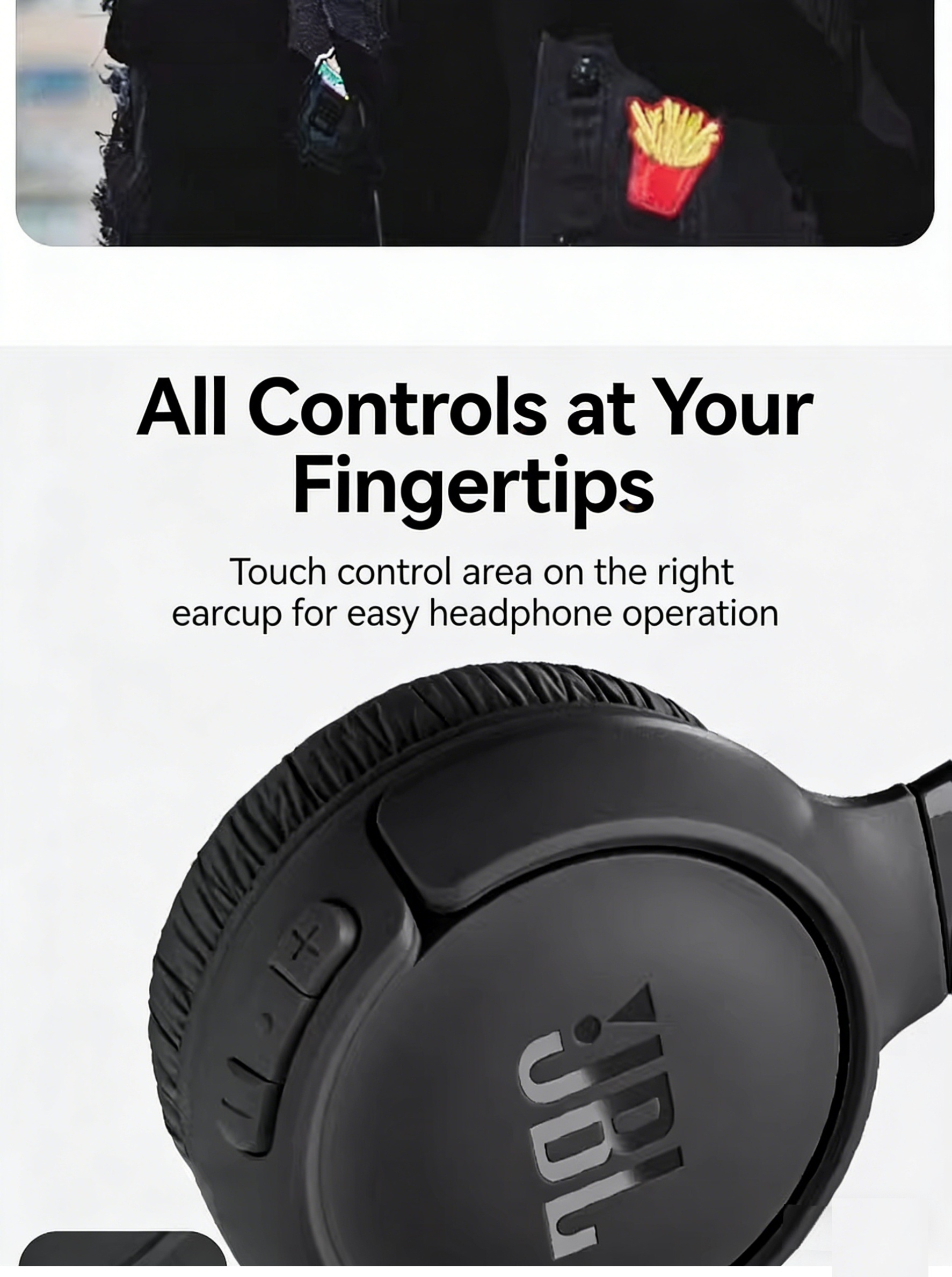 JBL Tune 520 BT, On-Ear Wireless Headphones, Pure Bass, 33Mm Dynamic Driver, Restoring Music Details, Call Noise Reduction, JBL APP, Multi-Scene, Suitable for Pop/Rock And Other Genres