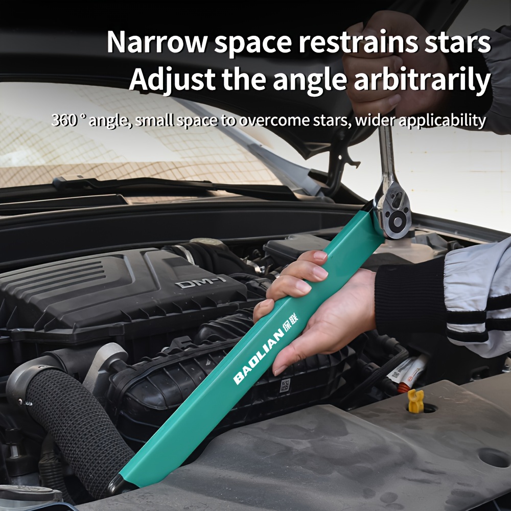 ratchet torque extension wrench mechanical extension wrench 15 inch multifunctional extension wrench with 1 4 inch 3 8 inch 1 2 inch square drive adapter rod workshop car   tool car wrench   manual tool