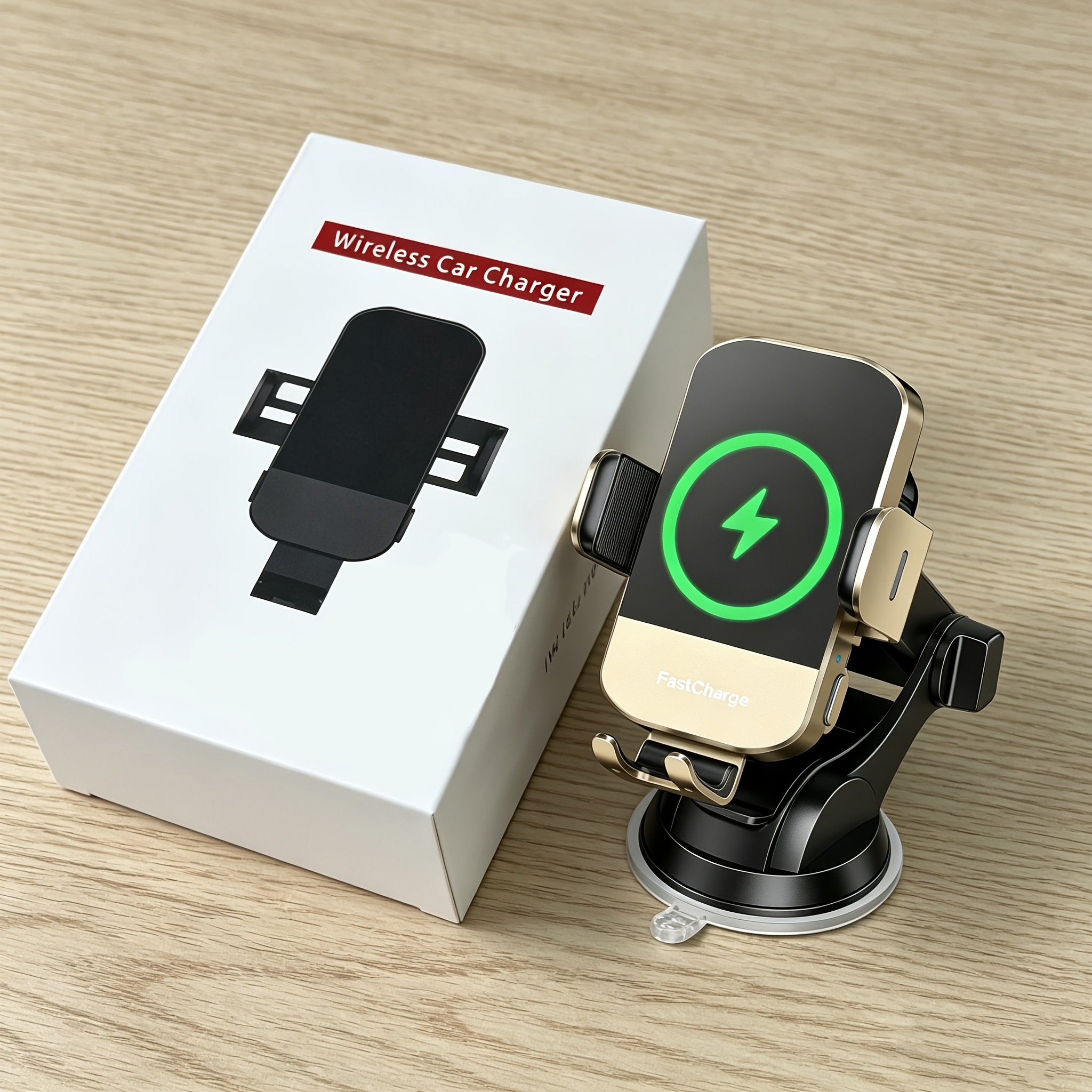 TEMU 15w Wireless Car Charger, Auto-clamping Car Mount, Car Phone Holder, For Iphone 18 17 16 15 14 13 12 11 Xs, For Galaxy S24 Ultra S23 S22 S21 S20