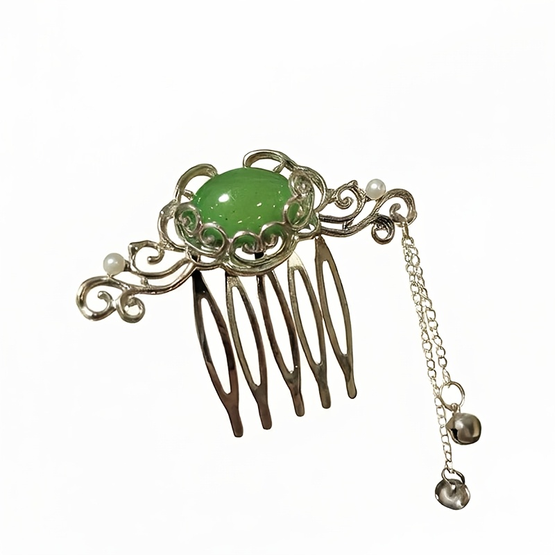 TEMU New Chinese Style Cloud Hair Comb Women's Retro Broken Hair Insert Comb Tassel Step Shake Ancient Style Hairpin