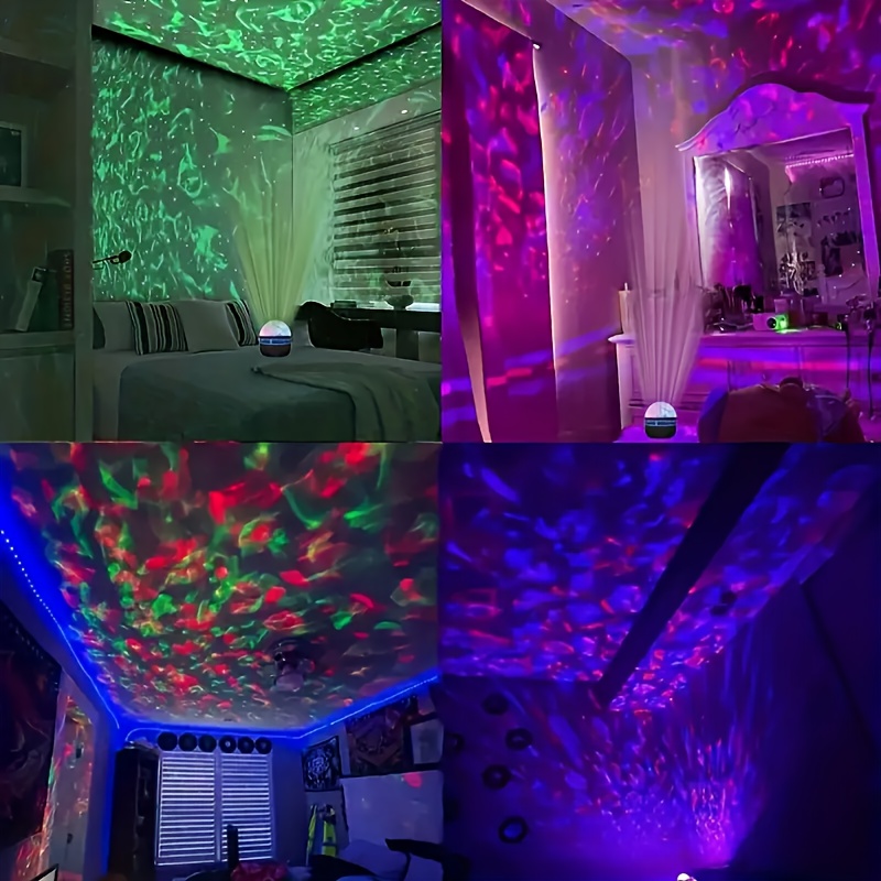 Innosinpo 1pc USB Powered LED Crystal Magic Ball Lamp with Water Ripple Effect, Standalone Plastic Black Light with Remote, Ideal for Commercial Spaces, Bedroom Ambiance, and Holiday Decor, Perfect Christmas Gift for Office, Bedroom, Hotel, Party, Restaurant Decoration