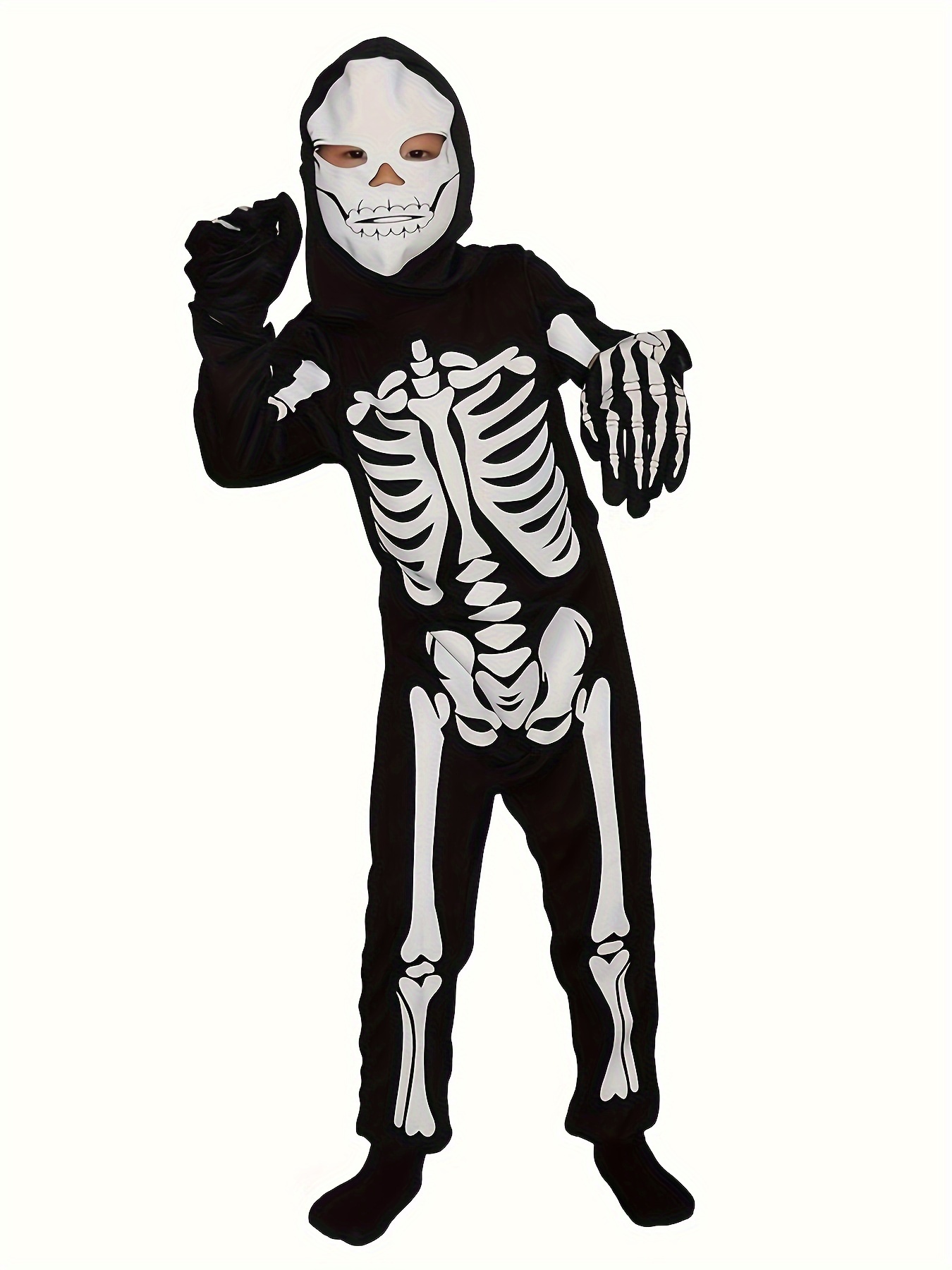 Skeleton Halloween Costume Sweat Pants Glow in the Dark 