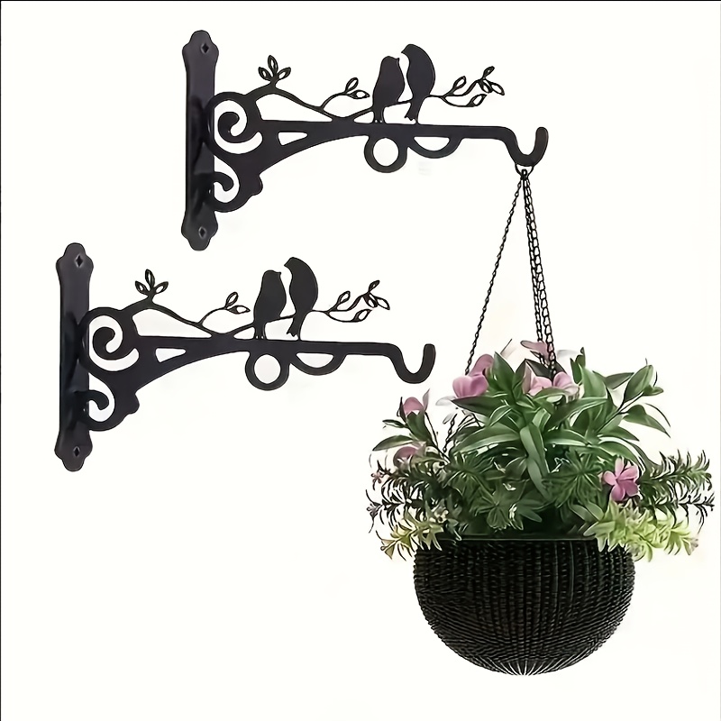 Vasi appesi in metallo, grandi vasi a secchio appesi con gancio rimovibile per balcone, recinzione, giardino, decorazione per la casa | SHEIN ALIA