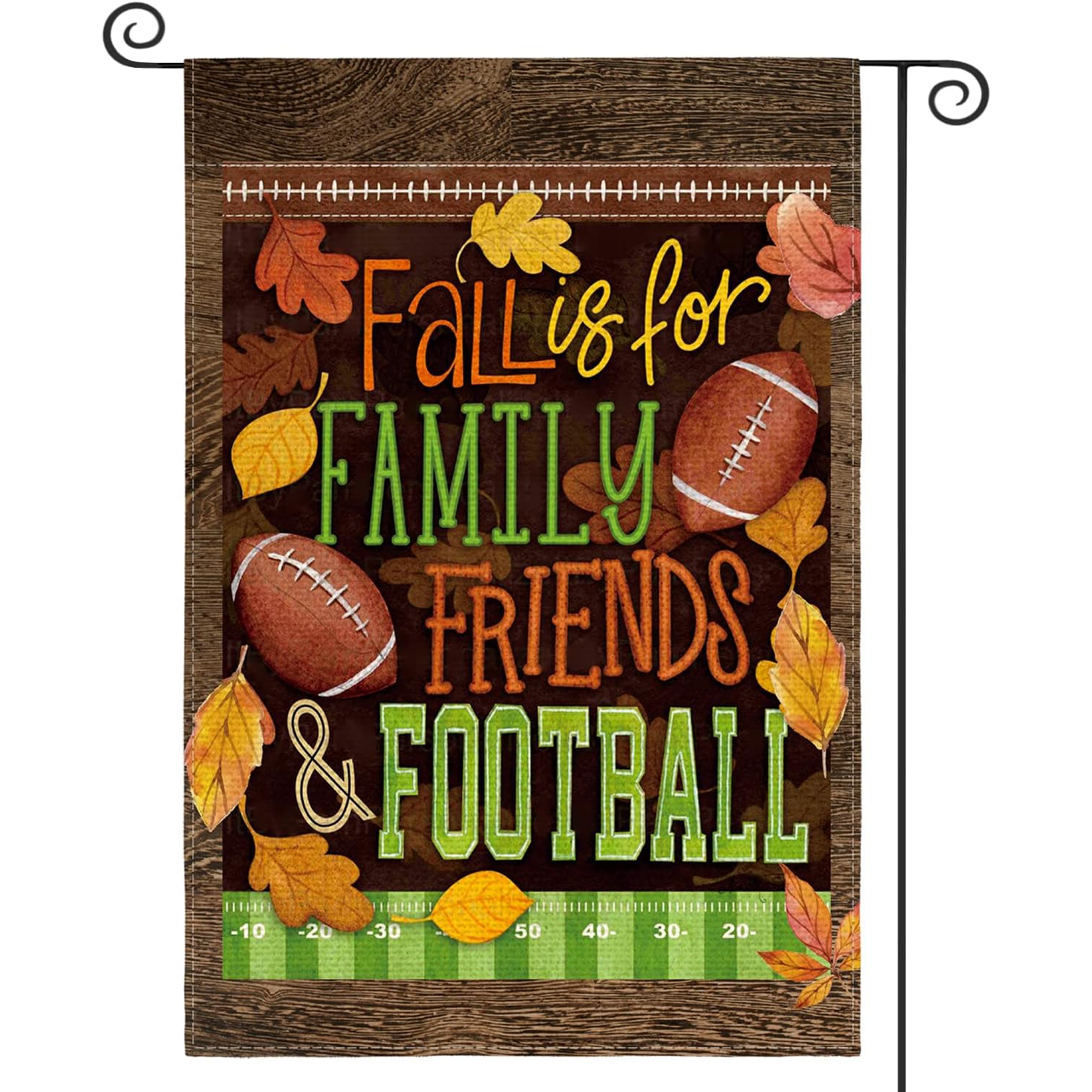 

Harvest , Double-sided Fall Football Garden Flag - Autumn & Thanksgiving Outdoor Decor, Family & Friends Theme, 12x18 Or 28x40 Inches (flag Only)