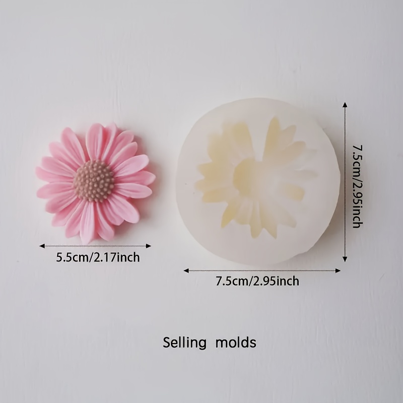TEMU DIY Molde de Silicona para Margaritas - Ideal para hacer velas, jabones aromáticos y decoraciones de cajas de regalo