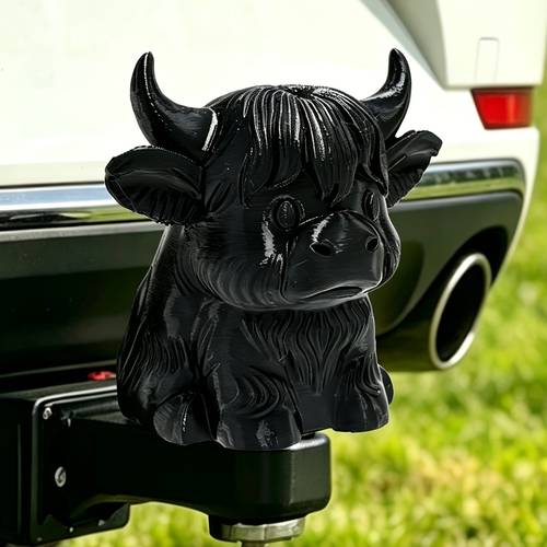 cow shaped car trailer cover trailer hitch cover trailer hook connector ball cover creative towing suspension device cover suitable for 50mm 1 97in ball cap maintenance protection and decoration accessories for trailers trucks and rvs easter