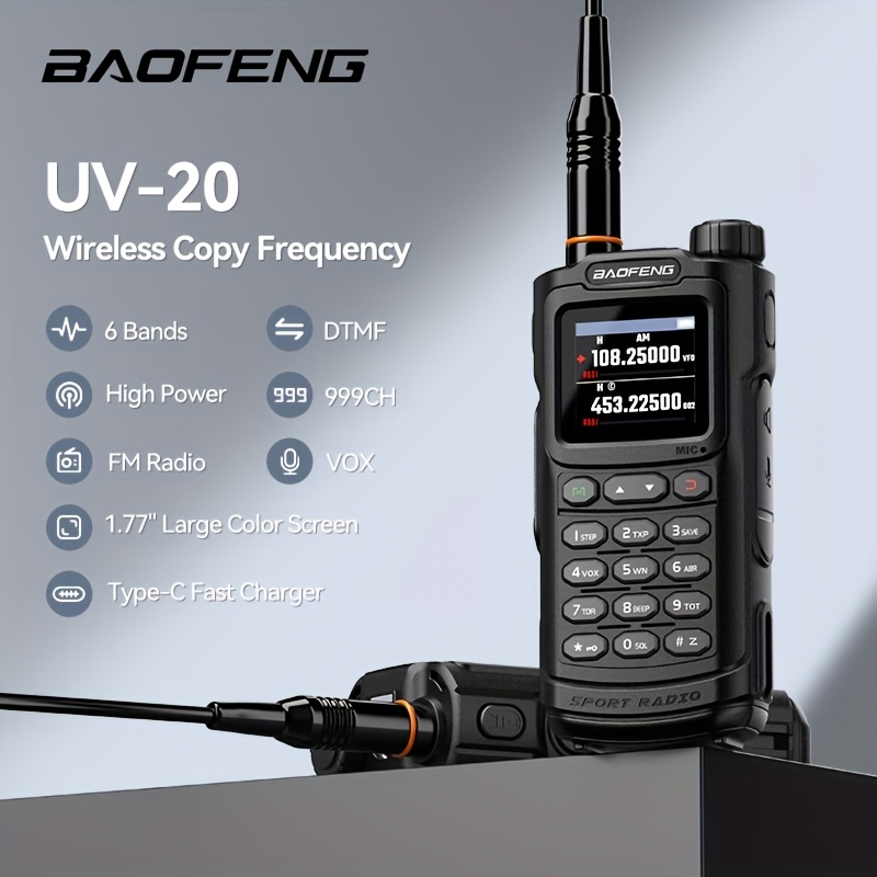  професионален ручен двосмерен   - 1000 канали uhf воки токи со dual watch, usb полнење на батерија, фреквенција 136-174mhz, меморија за 10 зони, за бизнис, градежништво, настани, јавна безбедност - компатибилен со други уреди, голема екранска површина, сигурна комуникација, мултиканална коммуникација, за бизнис професионалци Детали за производот 0