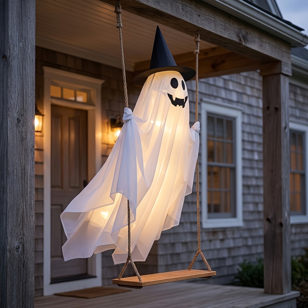 imagen del artículo 1 set de adorno colgante de   oscilante con ojos   [5m led  ] [180cm/5.9ft] exhibiciones iluminadas para  , sin taladro,   de    ,  , pared, dormitorio,  , boda,  , decoración de   de halloween