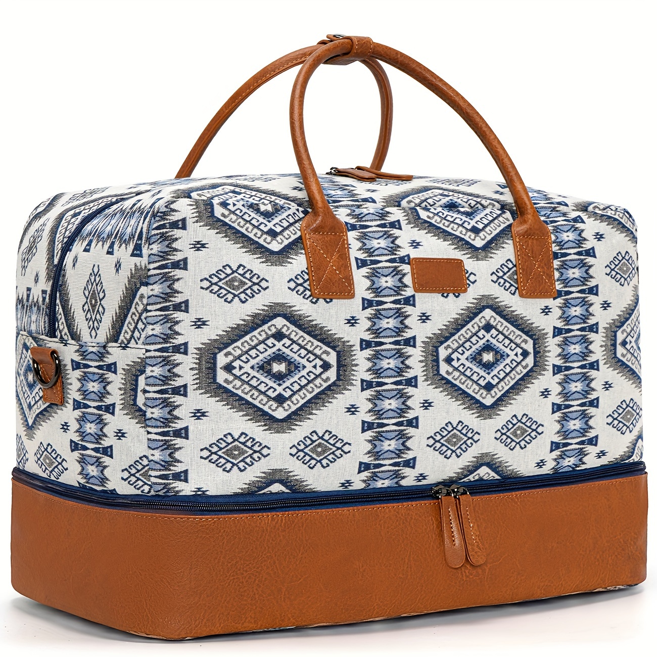 

Weekender Travel Bag For Men And Women-bohemian Style Duffle Carry-on Luggage With Separate Compartment Business & Trips