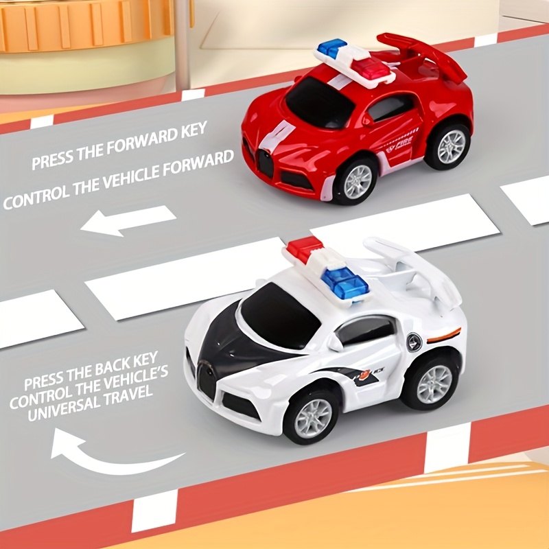 's Mini Remote Control Car Toy, Racing Car with USB Charging Port, LED Lights, Forward/Reverse Control, Suitable for Aged 3+, Metal Material, Unisex Design, Adjustable Strap, Perfect Gift for and ' Birthdays, Christmas, Halloween