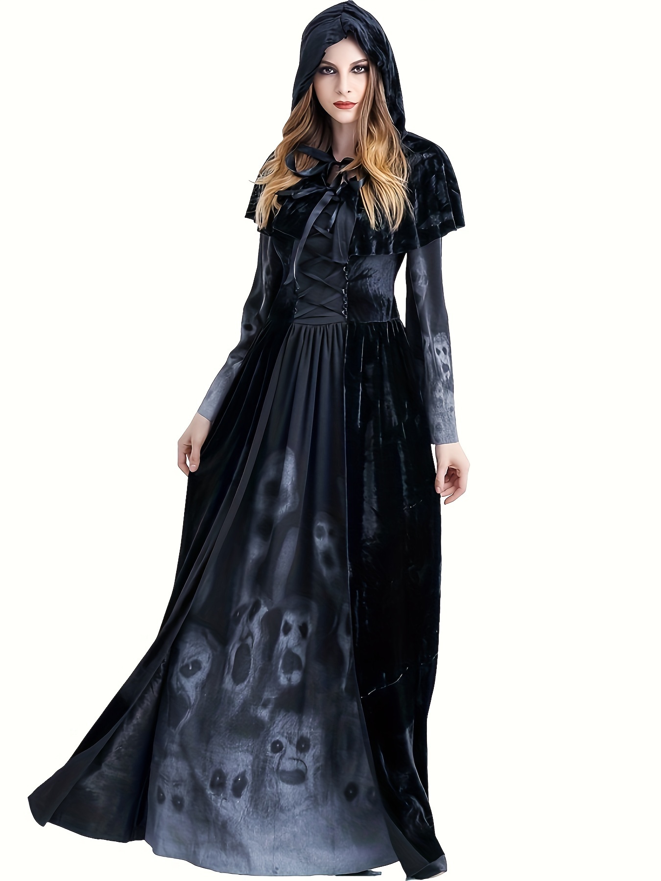 adult black witch dress California Costumes Black Shimmer Witch Adult Costume, Medium main image 1