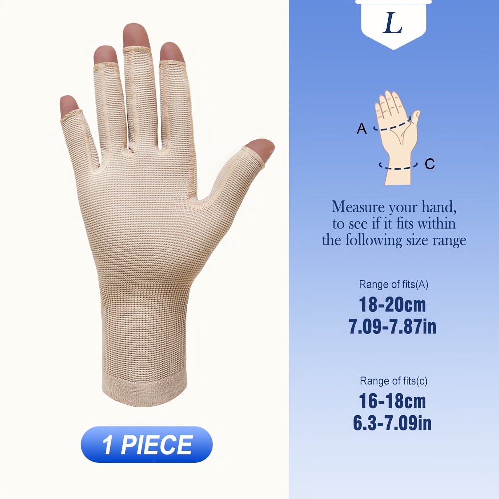 TEMU 1pc Unisex German Quality Hand-stitched Sturdy And Durable Separated Finger Pressure Palm Protector
