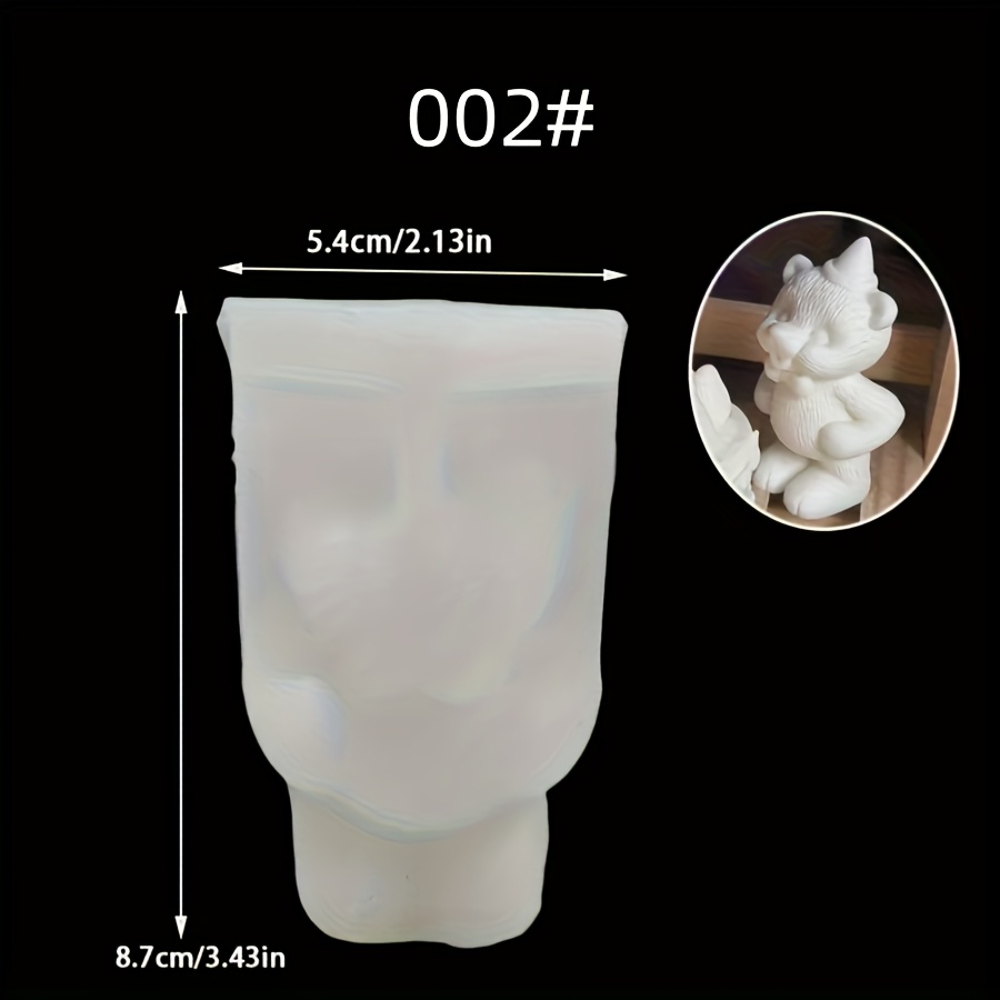 Diy Clay Mold, Birthday Decoration Teddy Bear Ornament Mold, Home Decoration Table With Birthday Hat, Teddy Bear Dropper Plaster Candle, Aromatherapy Animal Silicone Mold