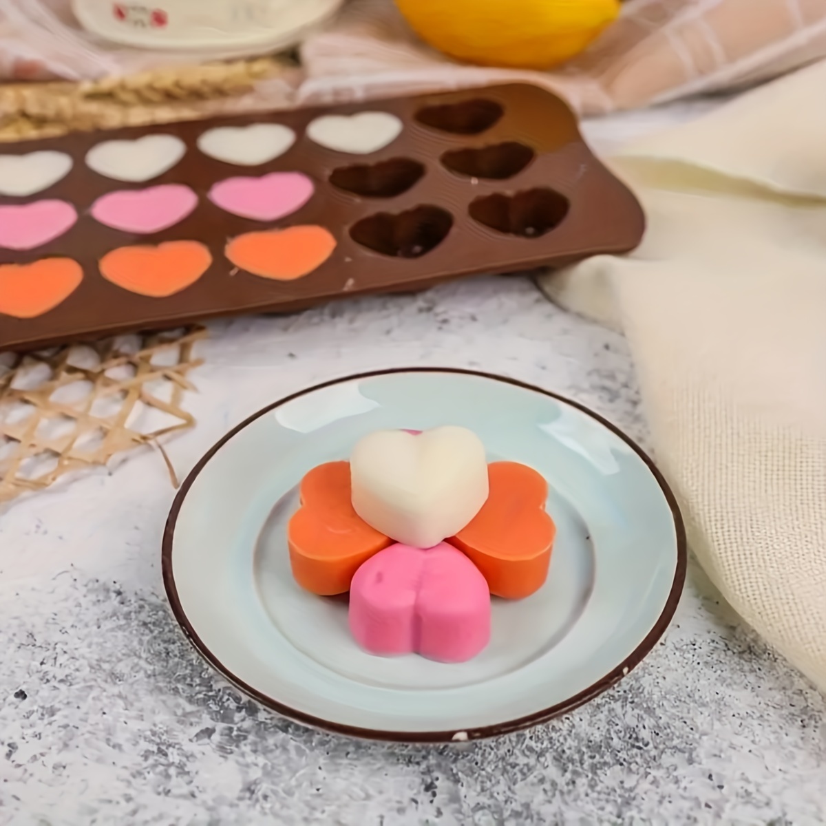 1pc 3d heart shaped chocolate mold   diy cake decorating and baking silicone mold for jelly and   gadgets and accessories for home kitchen details 0