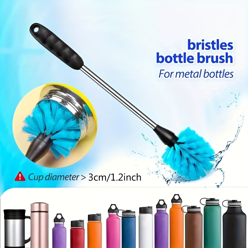 Kit de laboratorio de 13 piezas con cepillo para botellas de mango largo en blanco y para limpieza de tubos, para limpiar tapones de decantadores de cerveza de cuello estrecho, cubiertas de fregadero y cepillos para limpiar tazas, cepillo para tazas extendido, cepillo para tazas multifuncional
