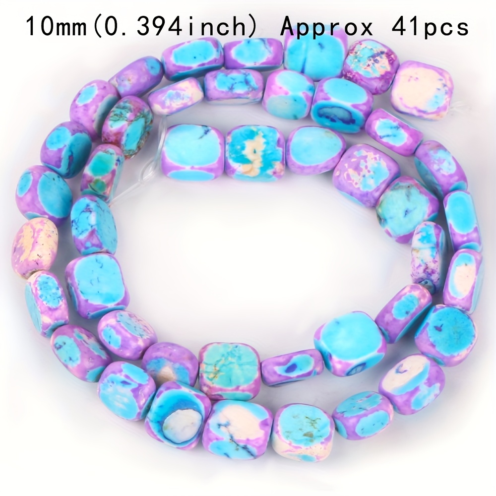 Flat Cuboid Shape Stone Beads for Jewelry Making