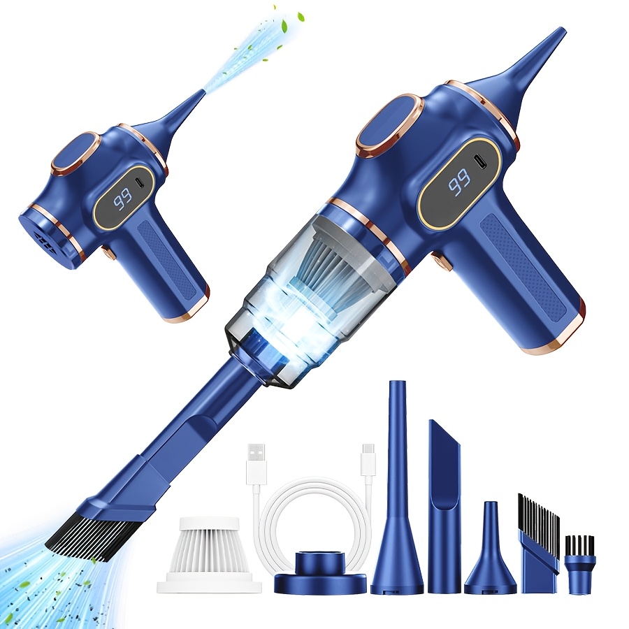 TEMU Aspirateur Balai Puissant 2026, Souffleur Aspirateur Léger , Affichage LED/ Portable/Souffleur/Chargement USB, pour Nettoyage Intérieur de