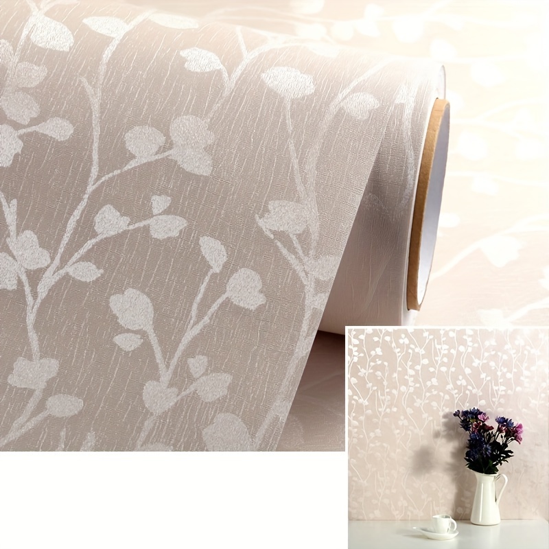 

1 Roll Thickened Waterproof And Moisture-proof European-style Self-adhesive Wallpaper For Living Room And Bedroom Background, Popular Pvc Self-adhesive Wallpaper With Glue For Decoration
