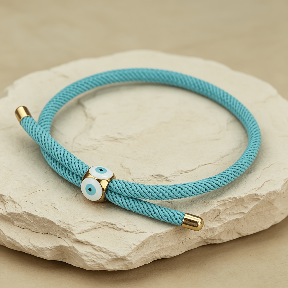 TEMU Bracelet de corde ajustable pour femmes, bracelet œil , bijoux pour hommes