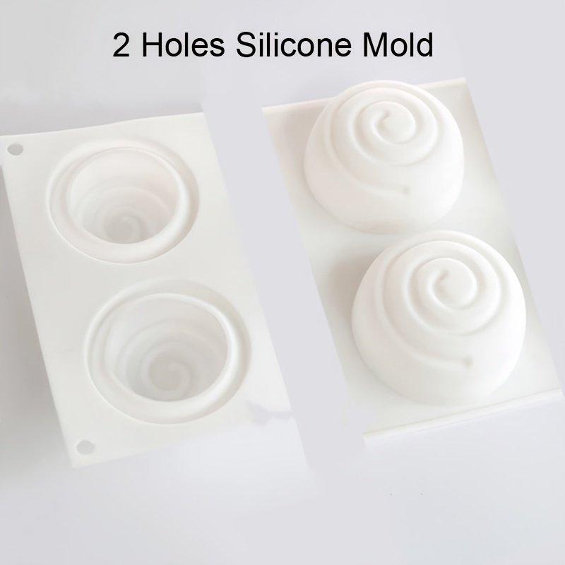 E-shop 2-Loch Runde Whirlpool Silikon Seifenform 2 Hohlräume Blatt Seifenform für Seifenherstellung Zubehör