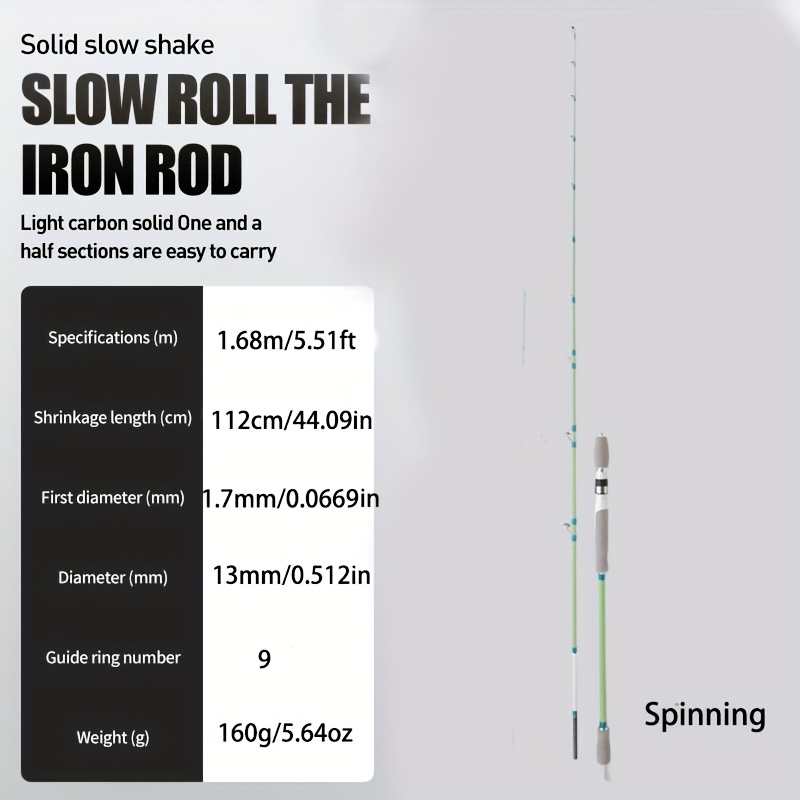 1pc carbon fiber slow pitch jigging rod sensitive durable for bass and   4 52ft to 6 3ft lengths lightweight   green ideal for offshore fishing
