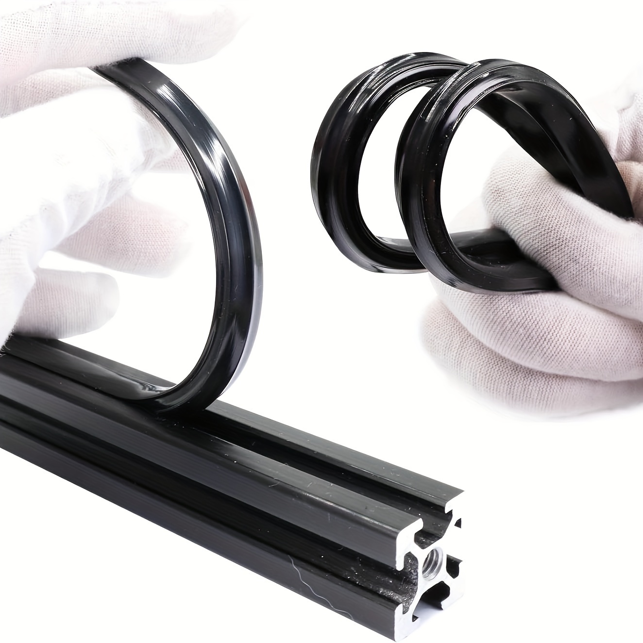 

Gajing 5-meter Roll Of Aluminum Slot Seal Strip - 2020 & 1010 Series, 6mm Profile Flat Seal For Security, Black - Ideal For Securing Aluminum Extrusions, Gajing