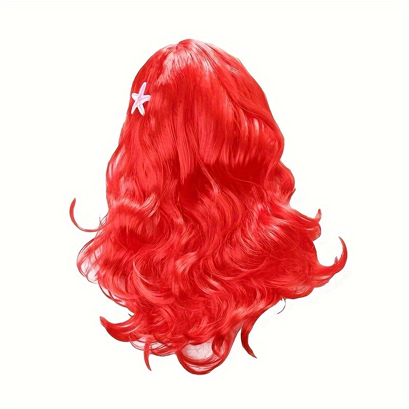 女の子用のドレスアップ用ウィッグ、長い装飾用ウィッグ、コスプレパーティー用の可愛い赤い髪 - Temu Japan