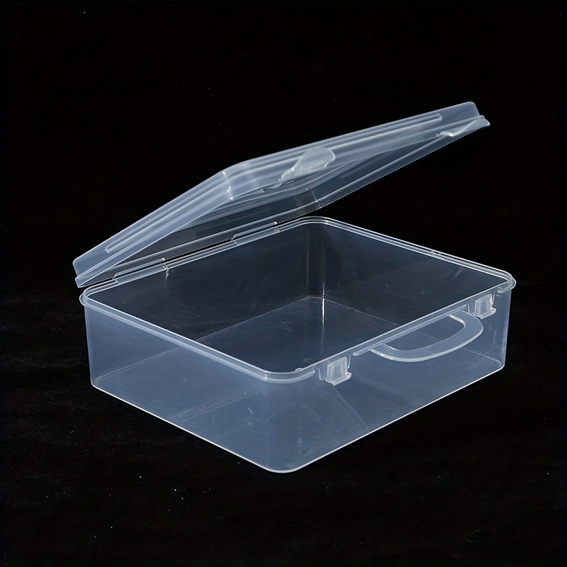 

1pc Hand Tool Box, Empty Box, Transparent Plastic Diamond Painting Bead Storage Box, Puzzle Accessories Finishing Box