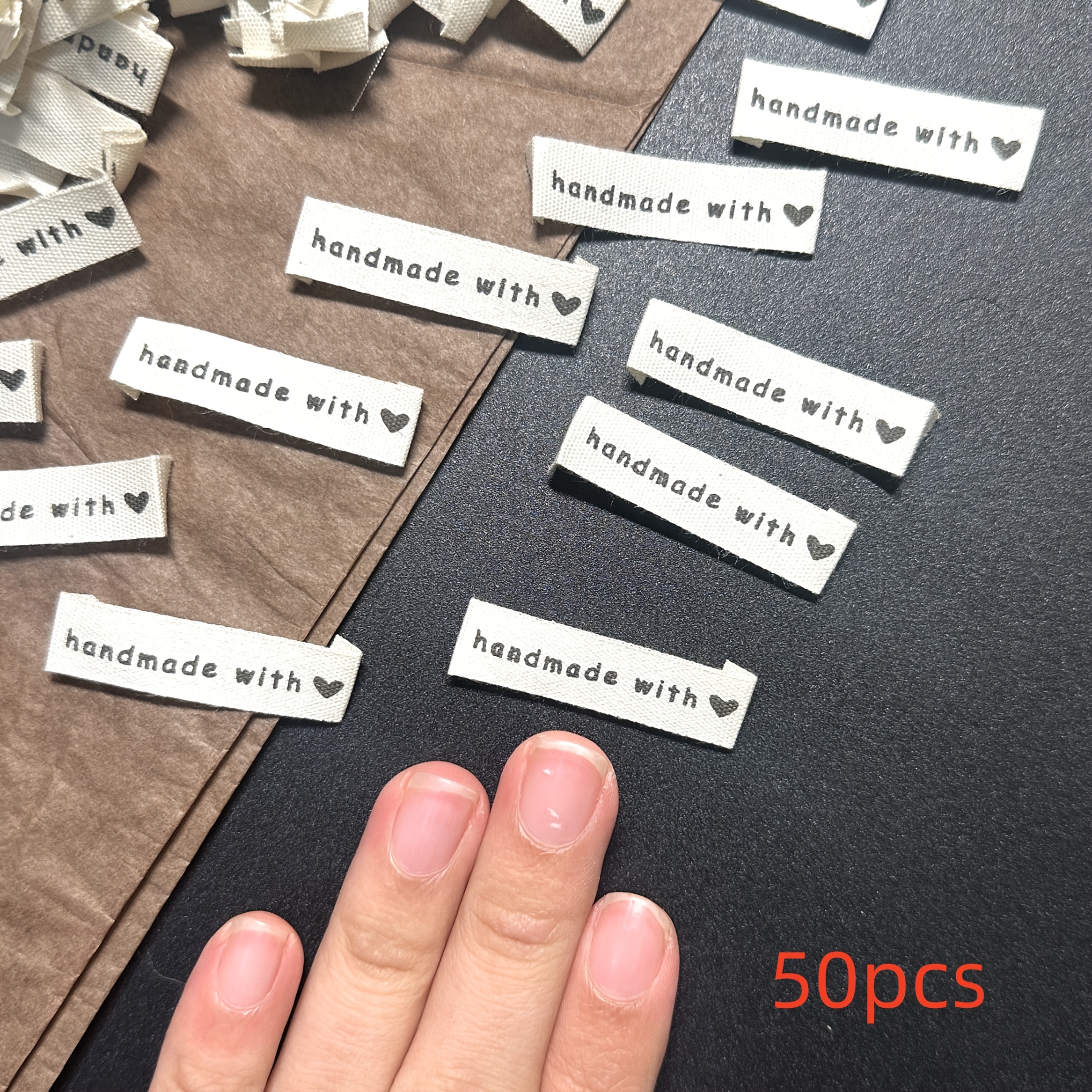 E-shop 50 Stück Waschbare Nähpatches, Stoffetiketten, Kleidungszubehör, Herzförmige Valentinstag-Patches, Niedliche Hochwertige Etiketten