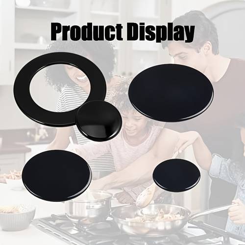 suitable for gas stove burner covers flat 5pcs set kitchen appliance stove burner replacement parts